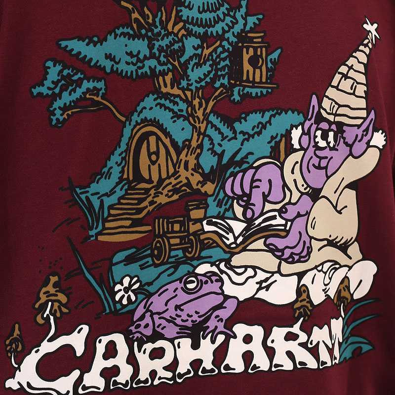 мужская бордовая футболка Carhartt WIP S/S Kogancult Wizard T-Shirt I029632-jam - цена, описание, фото 5